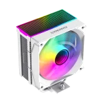 Cod. 154  Air cooler CPU GAMEMAX Sigma 550 Infinity WH / 5*tubos térmicos / TDP 220W / efecto de luz de espacio infinito / Compatible: Intel Intel LGA1851/1700/115X/1366 y AMD AM5/AM4 / AURA SYNC 3 pines (M/F), PWM 4 pines