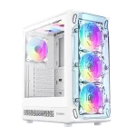 Cod. 355 Case GAMEMAX Starlight 2 AW / ATX / USB-C, USB3.0, USB2.0 / lat. vidrio templado y Fron. Diseño de panel acrílico transparente / Bloqueo interruptor de niños / admite refri. líquida 360° & VGA 330mm / Incluye 6*Fans ARGB 120mm