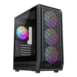 Cod. 351 Case GAMEMAX FORGE COC / M-ATX / USB-C, USB3.0, USB2.0 / lat. vidrio templado y fron. diseño parrila ABS / Bloqueo interruptor de niños / audio HD / COC 1*Turbo Fan P/MB / Incluye 4*Fans ARGB 120mm