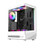 Cod. 350 Case GAMEMAX Vista COC AW WH/ ATX / USB-C, USB3.0, USB2.0 / panorámica de 262° vidrio templado / Arquitectura de refrigeración y overclocking COC 1*Turbo Fan P/MB / Incluye 5*Fans 120mm ARGB