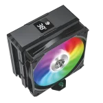 Cod. 171 Air Cooler CPU GAMEMAX Sigma 520 Digital BK ARGB / Pantalla digital / 4*tubos térmicos TDP: 220W / Vent. smart 800-1800RPM / Compatible: Intel LGA1851/1700/1200/115X y AMD AM5/AM4 / Sincronización MB ARGB / PWM 4 pines