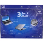 Cod. 741 Kit Protector para Laptop 15.6" 3en1 TO-301 / Protector de Pantalla + Protector de Teclado + Protector de Tapa o Skin Transparente