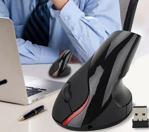 Cod. W:156 Mouse vertical Wireless Ergonomico con batería Recargable