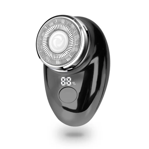 Cod. 1044 Mini Afeitadora Hyundai PHT-051 BK / 2W / 3D / Bat. 220 mAh / USB-C / Carga 1H, Uso 30 min. / peso 60g / pantalla indicador de carga