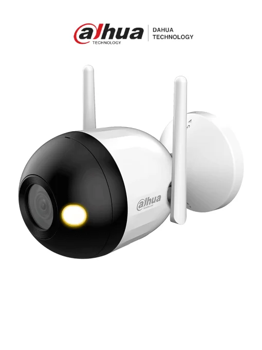 Cod. 370 Cámara IP Smart P/Exterior DAHUA DH-F4C-PV / 4MP (2560*1440) / Bullet / Detección IA Humana/vehículo / Audio bidireccional / Disuasión activa (Luz dual y sonido) / Wi-Fi / Soporta MicroSD (256GB) / Dwdr, 30m IR y calida / IP67