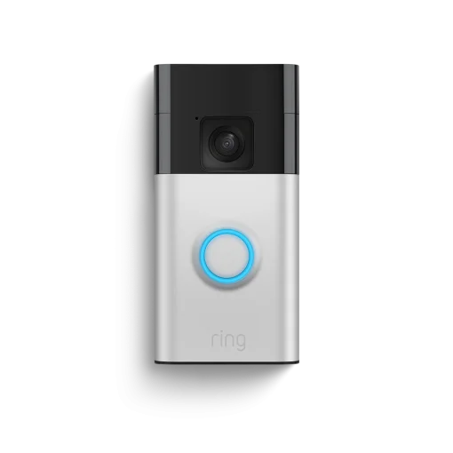 Cod. 393 Videotimbre Ring Battery Doorbell (Wi-Fi) / Video HD 1440p de pies a cabeza y visión nocturna a color / Audio bidireccional / Alertas y Detección de personas/paquetes / respuestas rápidas / Bat. integrada / Compatible con Alexa