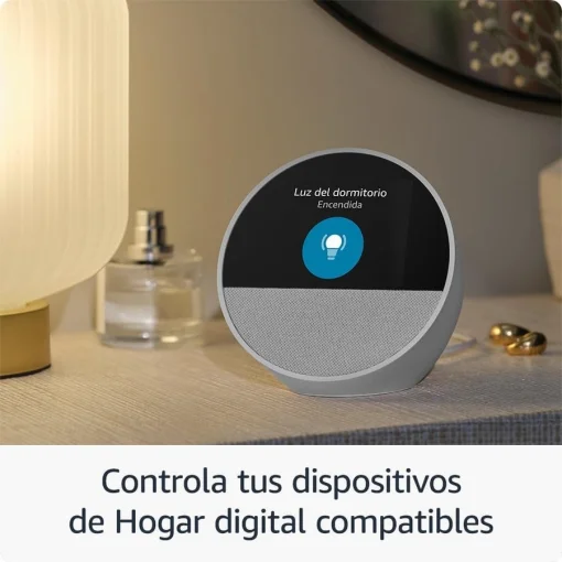 Cod. 230 Amazon Echo Spot Despertador Smart con Alexa / pantalla t&aacute;ctil 2.83" con Reloj personalizable / Parlante 1.73&rdquo; (sonido vibrante) / Wifi / Bluetooth / Color Blanco Glaciar