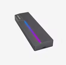 Cod. 036 Capsula HIKSEMI M.2 MDR1 P/SSD NVMe/SATA / 10Gbps / Compatible: Windows /MacOS/Linux /Android / USB 3.2 Tipo-C (Incl. cable USB-A)  / Iluminación RGB con ASUS Aura SYNC / Aluminio