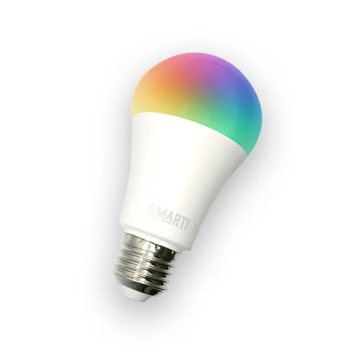 Cod. L:1027 Foco Smart WIFI 015B de 220V 9W Multicolor RGB 2700K- 6500K  / Programación de horarios / Intensidad regulable / Control por APP / Compatible con Alexa o Google Home