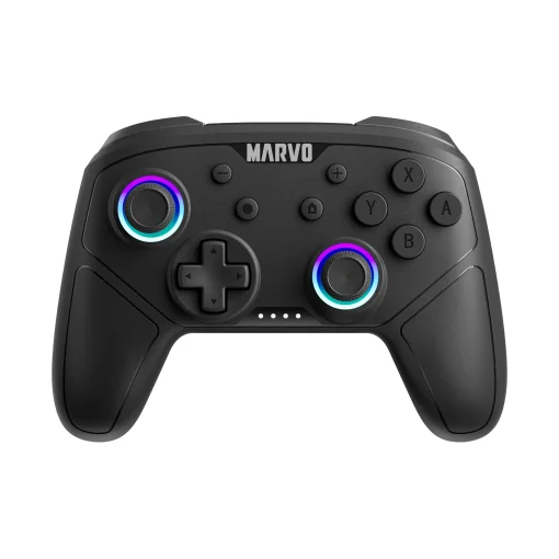 Cod. 078 Control de juegos Inal&aacute;mbrico MARVO Pact 60 (GT-80) / Bluetooth&reg; 5.0 / Bater&iacute;a 800mAh / vibraci&oacute;n dual / Joysticks RGB / 20 botones (M1/M2 Programables) / Compatible: Switch, PC, Android, IOS