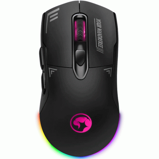 Cod. GM:231  Mouse MARVO Duke 20 M803W WK / Modo Dual (Wireless 2.4G + Cableado)&nbsp;/ 4800DPI / Iluminaci&oacute;n RGB (14 modos) / 7 botones / bater&iacute;a 500mAh recargable USB-C