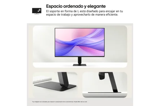 Cod. 131 Monitor LG 27U411A-B 27", IPS, FHD, 120Hz / &nbsp;HDR10 y sRGB 99% (t&iacute;p.) / Black Stabilizer / Dynamic Action Sync / HDMI 2.0, VGA / Dise&ntilde;o sin bodes / Base delgada / compatible VESA