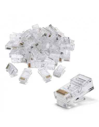 Cod.468 Conectores RJ45 (compatible todas las CAT) / (50 unidades)