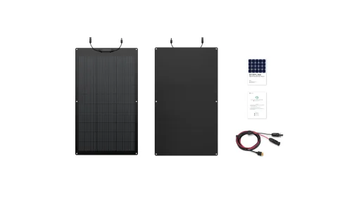 Cod. 238 Kit 2 paneles solares rígidos ECOFLOW 100W / 17.1V-5.9A / impermiables IP68 / Dim.: 98*58.6*3 cm