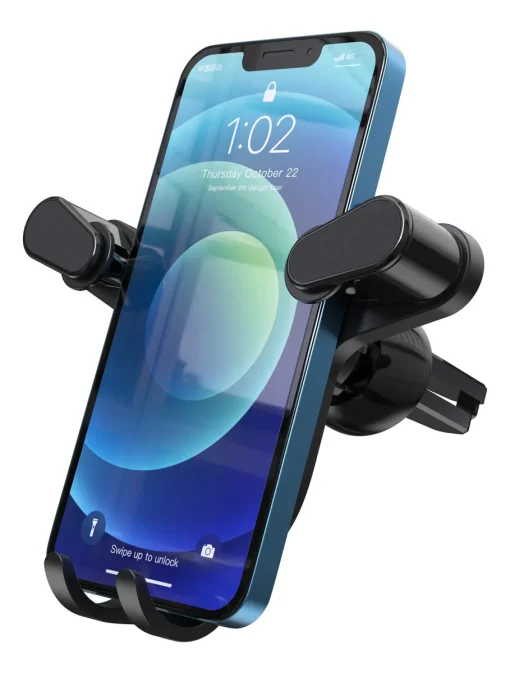 Cod. 1094 Soporte de celular P/Auto Pavareal Gravity CH71 / Instalaci&oacute;n en rejilla de aire / Gira 360&deg; / Dise&ntilde;o compacto / Material: ABS+PC+Metal