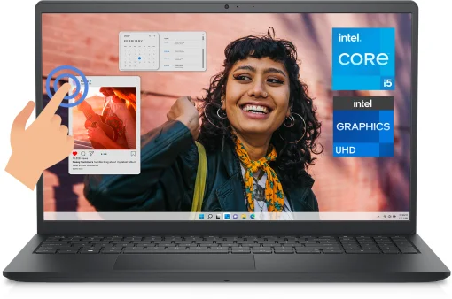 Cod. D:1719 DELL Inspiron 15 3530 / Intel® Core™ i5-1334U 13.ª Gen. / 8GB / 512GB NVMe™ SSD / 15.6&quot; 1920x1080 Full HD Táctil / Windows 11 Home S / Wi-Fi 6 AX / Teclado Inglés alfanumérico / Carbon Black