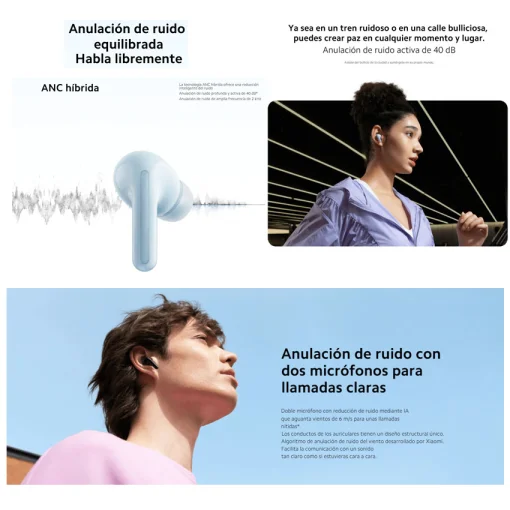 Cod. 136 Audifonos Redmi Buds 6 Lite (Negro) / Bluetooth&reg;&nbsp;5.3&nbsp;/ Woofer potente (14,2&nbsp;mm) / Anulaci&oacute;n de ruido con IA (activa 40&nbsp;dB) / doble micr&oacute;fono / (38H) / USB-C / IPX4