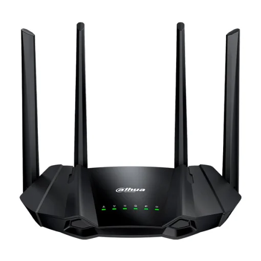 Cod. 160 Router Wi-Fi 6 AX1500 Dahua DH-AX15M / 1.5 Gbps (5GHz@1201 Mbps y 2.4GHz@300 Mbps) / 2* P/LAN Gigabit y 1* P/WAN Gigabit / WPA3 / Tecnología OFDMA y 1024-QAM. - Beamforming, MU-MIMO