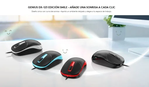 Cod. G:288 Mouse Genius Óptico DX-123 / USB-A / 1200DPI / Negro/Gris