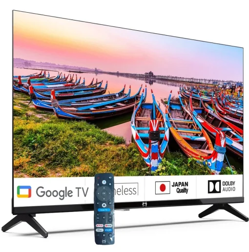 Cod. 126 Televisor HouseTV 65" QLED 4K Ultra HD HDR / Google TV / 3*HDMI, 2*USB / Wi-FI, Bluetooth / Google Cast / Dolby Audio / Control remoto por voz