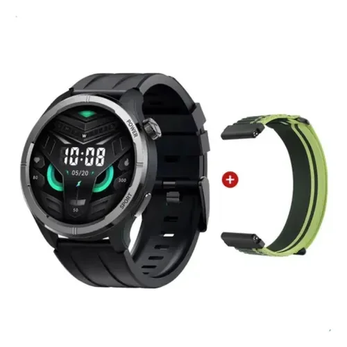 Cod. 1160 SmartWatch HAYLOU Solar Neo HF008 Black / LLamadas BT 5.3 / Pantalla HD 1.53" / +120 modos deportivos / Monitoreo de salud / IP68 / Bat. 300mAh (7-30 dias) / Incl.&nbsp;2 correas