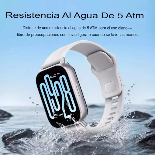 Cod. 1162 SmartWatch Xiaomi Redmi Watch 5 Active (Silver) / HyperOS / LLamadas BT&reg; V5.3 / LCD 2" / +140 modos deportivos / Monitoreo Salud: Pulso, SpO2 y sue&ntilde;o / Resistente al agua (5ATM) / Bat. 470mAh (18 d&iacute;as)