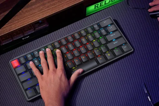 Cod. 282  Teclado Mec&aacute;nico MARVO Saber 61 (KG933G SP) / Switch rojo / Retroiluminaci&oacute;n RGB din&aacute;mica / Full Anti-ghosting / USB,&nbsp;1.8m / 62 teclas Espa&ntilde;ol