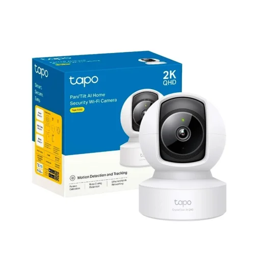 Cod. 414 C&aacute;mara Smart 360&deg; TP-Link Tapo&nbsp;C222 2K QHD / Visi&oacute;n Nocturna Avanzada IR (12 m) / Seguimiento Mov. / Detecci&oacute;n IA (pers. masc. veh.), Zonas personalizables / Audio bidireccional / Soporta microSD (hasta 512GB) / Wi-Fi/Ethernet / Compatible: Googl