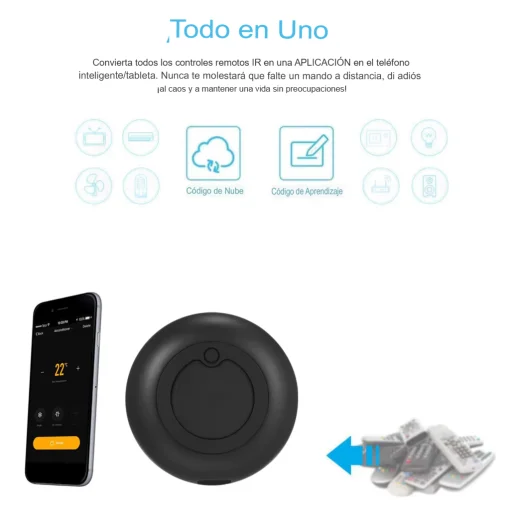 Cod. 1141 Control Remoto Universal WiFi-IR Smart LQ-Y06 / Controla Electrodom&eacute;sticos y Productos Electr&oacute;nicos / Compatible: Alexa, Google Home / Control por Voz APP