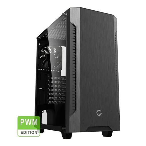 Cod. G:202 Case Gaming GAMEMAX Fortress TG A362 Black / controlador de ventilador V1.4 PWM / tapa lateral vidrio templado / 2*USB 2.0 + 1*USB 3.0 /HD audio / 3 ventiladores 12cm (1*posterior , 2*frontal)