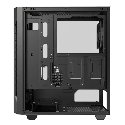 Cod. G:202 Case Gaming GAMEMAX Fortress TG A362 Black / controlador de ventilador V1.4 PWM / tapa lateral vidrio templado / 2*USB 2.0 + 1*USB 3.0 /HD audio / 3 ventiladores 12cm (1*posterior , 2*frontal)