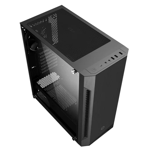 Cod. G:202 Case Gaming GAMEMAX Fortress TG A362 Black / controlador de ventilador V1.4 PWM / tapa lateral vidrio templado / 2*USB 2.0 + 1*USB 3.0 /HD audio / 3 ventiladores 12cm (1*posterior , 2*frontal)