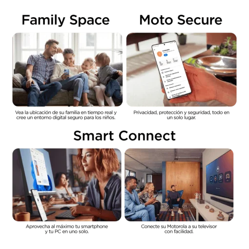 Cod. 311 Motorola G56 5G / Dimensity 7060 / Ram 8GB (+8GB Aut. Boost AI), 256GB Alm. / 6.72" FHD+ 120Hz Corning&reg; Gorilla Glass 7i / Cam. Sensor Sony - LYTIA 600 50MP, Selfie 32MP / Android&trade; 15 / Dolby Atmos&reg; / TurboPower&trade; 30W, 5200mAh / eSIM + pSIM / IP69