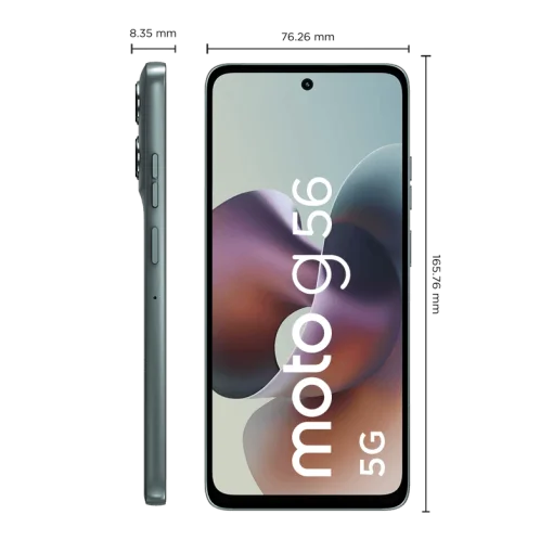 Cod.319 Motorola G56 5G / Dimensity 7060 / Ram 8GB (+8GB Aut. Boost AI), 256GB Alm. / 6.72" FHD+ 120Hz Corning&reg; Gorilla Glass 7i / Cam. Sensor Sony - LYTIA 600 50MP, Selfie 32MP / Android&trade; 15 / Dolby Atmos&reg; / TurboPower&trade; 30W, 5200mAh / eSIM + pSIM / IP69&amp;