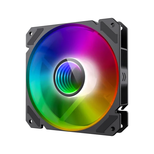 Cod. V:259 Ventilador GAMEMAX FN-12Rainbow-C9-Infinity / Luces ARGB LED de efecto infinito / FAN120mm / Conector: Molex + 3 Pines 5V / Compatible AURA SYNC