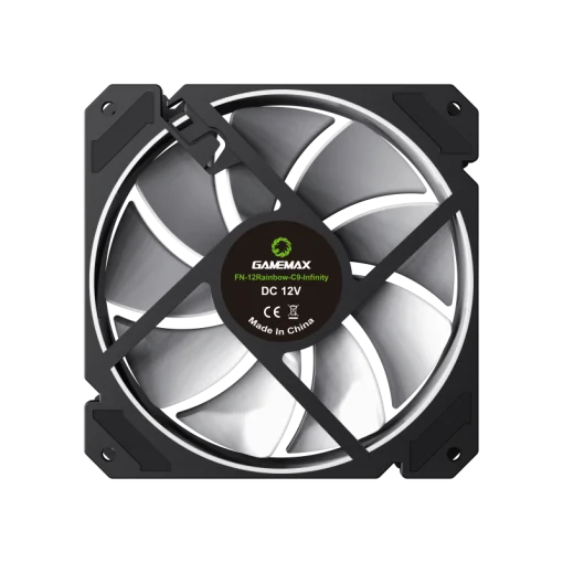 Cod. V:259 Ventilador GAMEMAX FN-12Rainbow-C9-Infinity / Luces ARGB LED de efecto infinito / FAN120mm / Conector: Molex + 3 Pines 5V / Compatible AURA SYNC