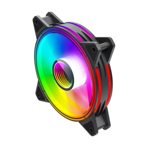 Cod. V:159 Ventilador GAMEMAX FN-12Rainbow-Q-Infinity / Luces ARGB LED de efecto infinito / FAN120mm / Conector: Molex + 3 Pines 5V / Compatible AURA SYNC
