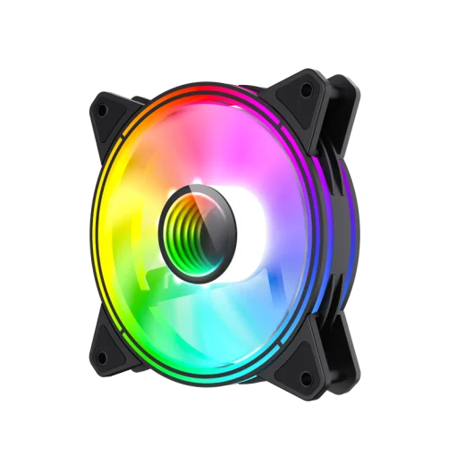 Cod. V:159 Ventilador GAMEMAX FN-12Rainbow-Q-Infinity / Luces ARGB LED de efecto infinito / FAN120mm / Conector: Molex + 3 Pines 5V / Compatible AURA SYNC