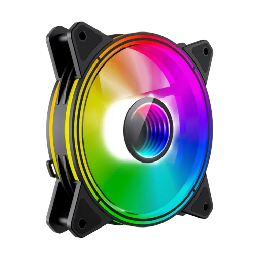 Cod. V:159 Ventilador GAMEMAX FN-12Rainbow-Q-Infinity / Luces ARGB LED de efecto infinito / FAN120mm / Conector: Molex + 3 Pines 5V / Compatible AURA SYNC