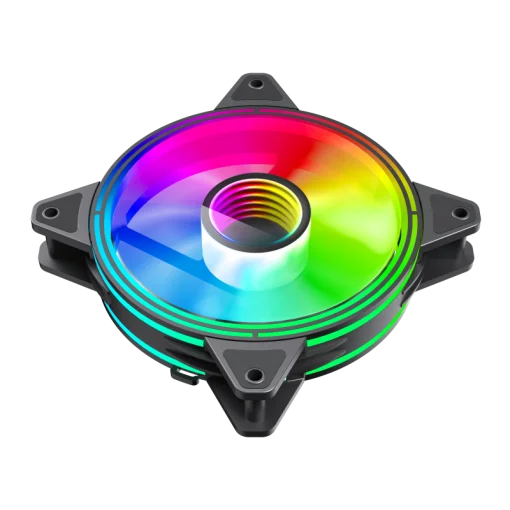 Cod. V:159 Ventilador GAMEMAX FN-12Rainbow-Q-Infinity / Luces ARGB LED de efecto infinito / FAN120mm / Conector: Molex + 3 Pines 5V / Compatible AURA SYNC