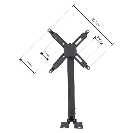 Cod. 991 Soporte para Proyector (pared o techo) / compatibilidad universal / Ajustable altura / Material acero>