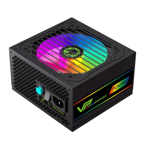 Cod. G:138 Fuente de Poder GAMEMAX VP-700-RGB / interruptor ECO (ON/OFF) / Certificado 80 Plus Bronze /700Watts/12CM Ventilador RGB/ATX P/PC