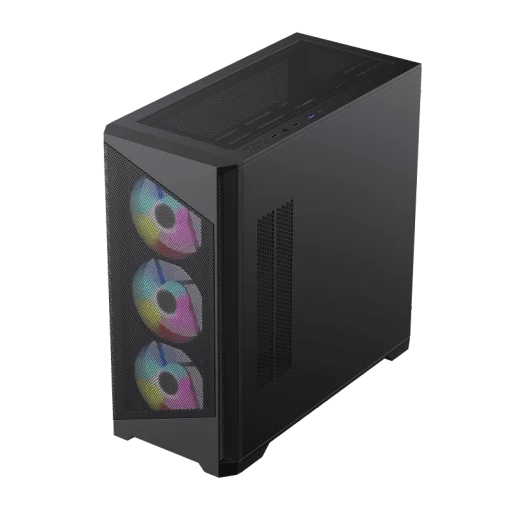 Cod. G:286 Case Gaming GAMEMAX Destroyer MB / lateral y vidrio templado / frontal malla / 1*USB3.0 + 2*USB2.0 / HD audio / Incluye: 4*ventiladores 12mm. ARGB