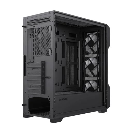 Cod. 289 Case Gaming GAMEMAX Siege BK / E-ATX /lateral y vidrio templado / frontal malla / 1*USB3.0 + 2*USB2.0 / HD audio / Incluye: 4*ventiladores 12mm. ARGB