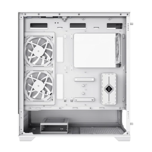 Cod, G:253 Case GAMEMAX VISTA AW blanco / ATX / lateral y frontal vidrios templados / marco metálico de acero / Incluye 6*fan ARGB (3*fan inversos y 3*fan normales) + Controlador V4.0 ARGB HUB PWM WH y control remoto / 1*USB3.0 + 1*USB2.0 + 1*USB tipo-C /