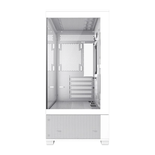 Cod. 256 Case GAMEMAX VISTA MW / M-ATX / 1*USB3.0, 2*USB2.0 / vista panorámica 270° con vidrios templados / marco metálico de acero / admite tarjetas NVIDIA Serie 4000 &amp; refri. líquida 360° / audio combinado / Soporta hasta 9*Fans