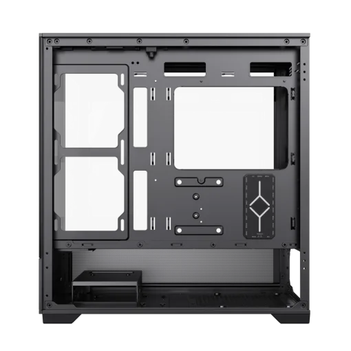 Cod. G:255 Case GAMEMAX VISTA MB / M-ATX / 1*USB3.0, 2*USB2.0 / vista panorámica 270° con vidrios templados / marco metálico de acero / admite tarjetas NVIDIA Serie 4000 &amp; refri. líquida 360° / audio combinado / Soporta hasta 9*Fans