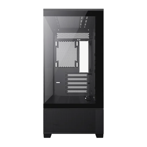 Cod. G:388 Kit GAMEMAX Case VISTA MB / MATX / lateral y frontal vidrio templado / marco metálico de acero /  1*USB3.0 + 2*USB2.0 / 1* audio combinado / Incluye P/Armar 5*fans ARGB 120mm + Controlador RGB AURA Sync + CR