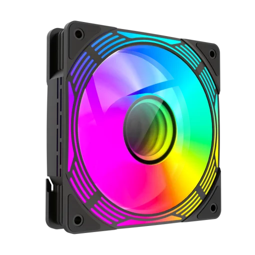 Cod. V:280 Kit Ventiladores PC GAMEMAX KF300R BK / 3*FAN120mm aspa invertida / Luces ARGB / AURA 3 pin 5V, PWM 4 pines Smart control