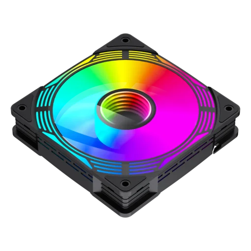 Cod. V:280 Kit Ventiladores PC GAMEMAX KF300R BK / 3*FAN120mm aspa invertida / Luces ARGB / AURA 3 pin 5V, PWM 4 pines Smart control